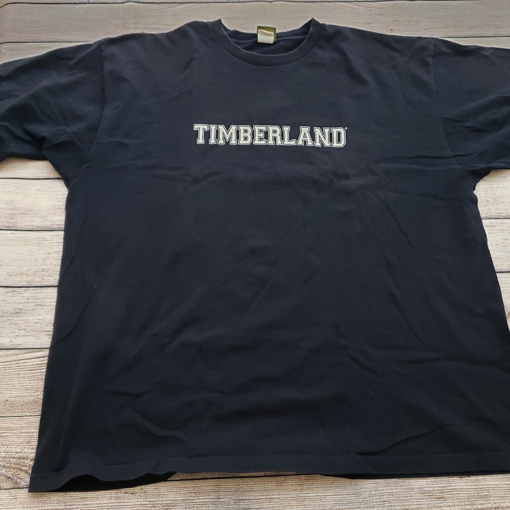 Mens Timberland Spell Out T-Shirt Blue Size XL - Picture 2 of 6